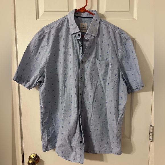 johnnie-O Light Blue Patterned Button Down Shirt - Picture 1 of 4